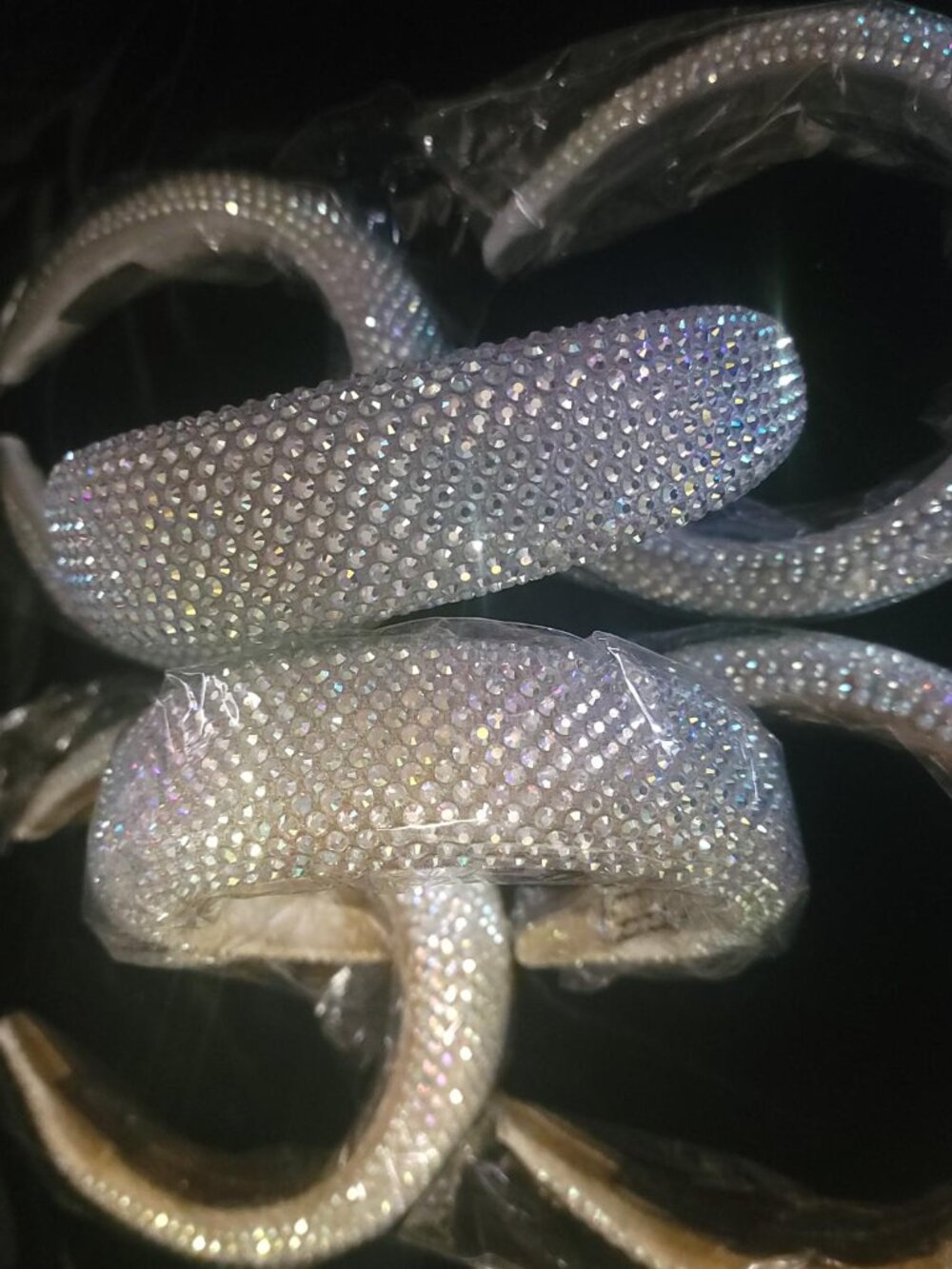 Love Is Eternal Rhinestone Headbands (6) Crystal Bridal Wedding Hair Accessory